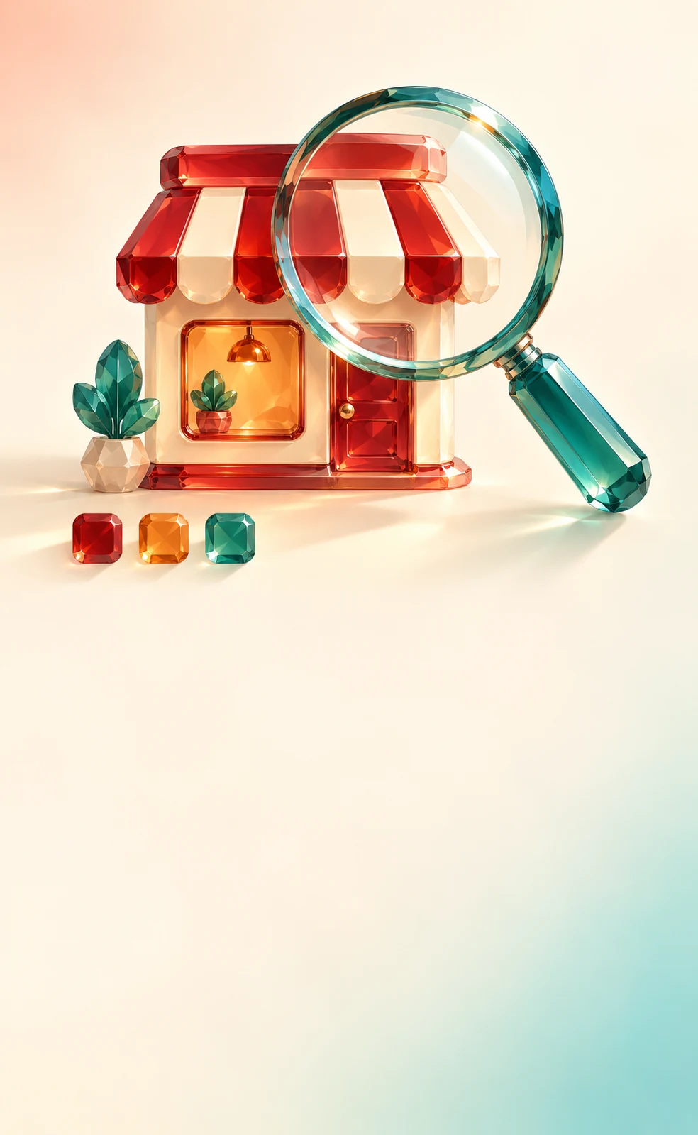 Let the app research your business and brand, then refine the results