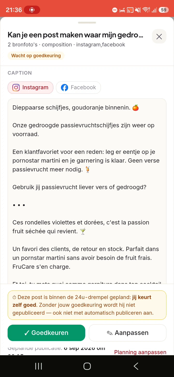 Review and adjust